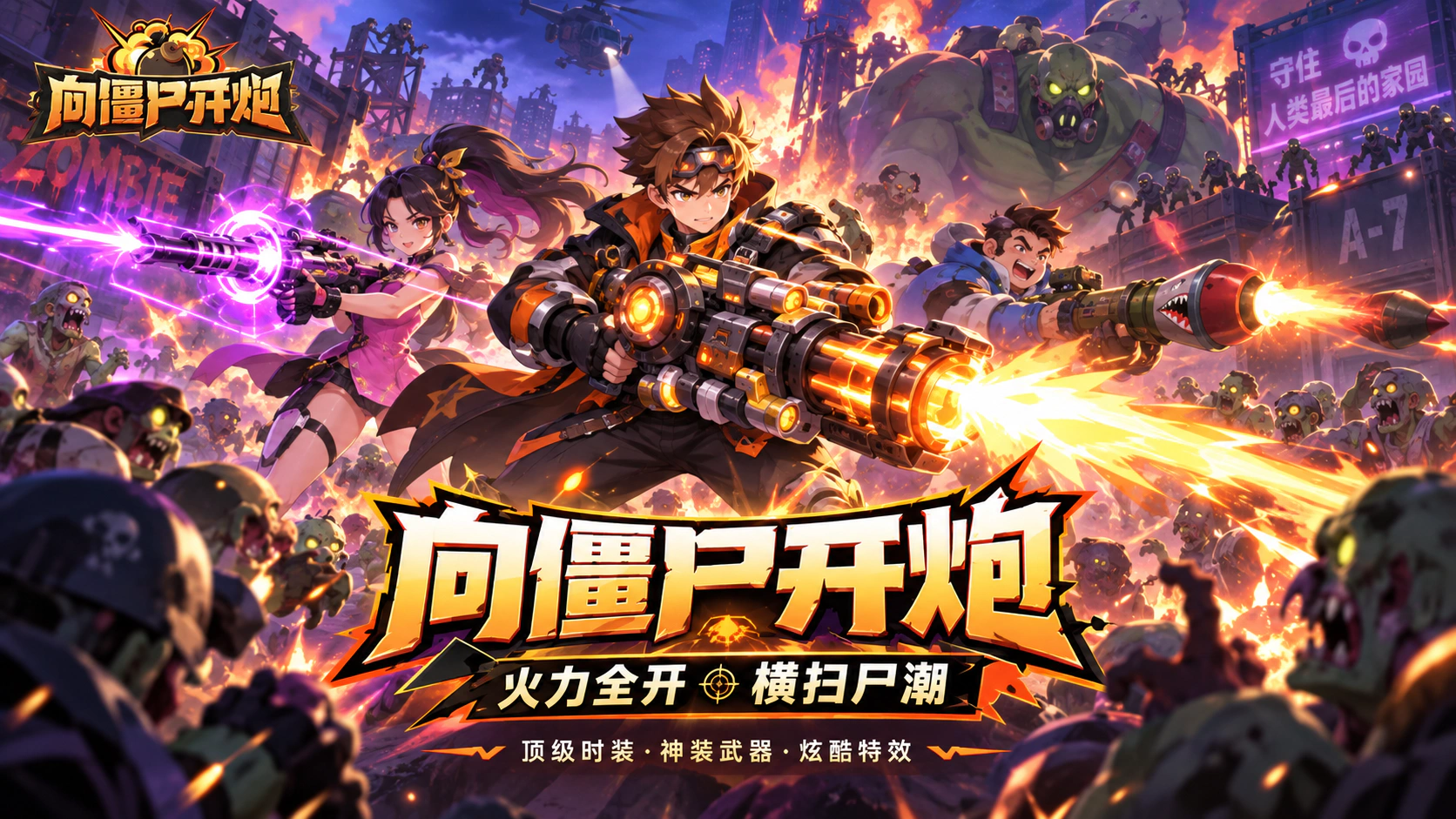 向僵尸开炮宣传图